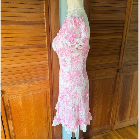 Dolls Kill Fairy Delight White Pink Rose Flirty Summer Cottagecore Mini Dress M Dolls Kill Fairy Delight White Pink Rose Flirty Summer Cottagecore Mini Dress M